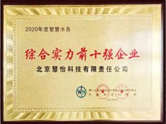 2020年度智慧水务综合实力前十强企业